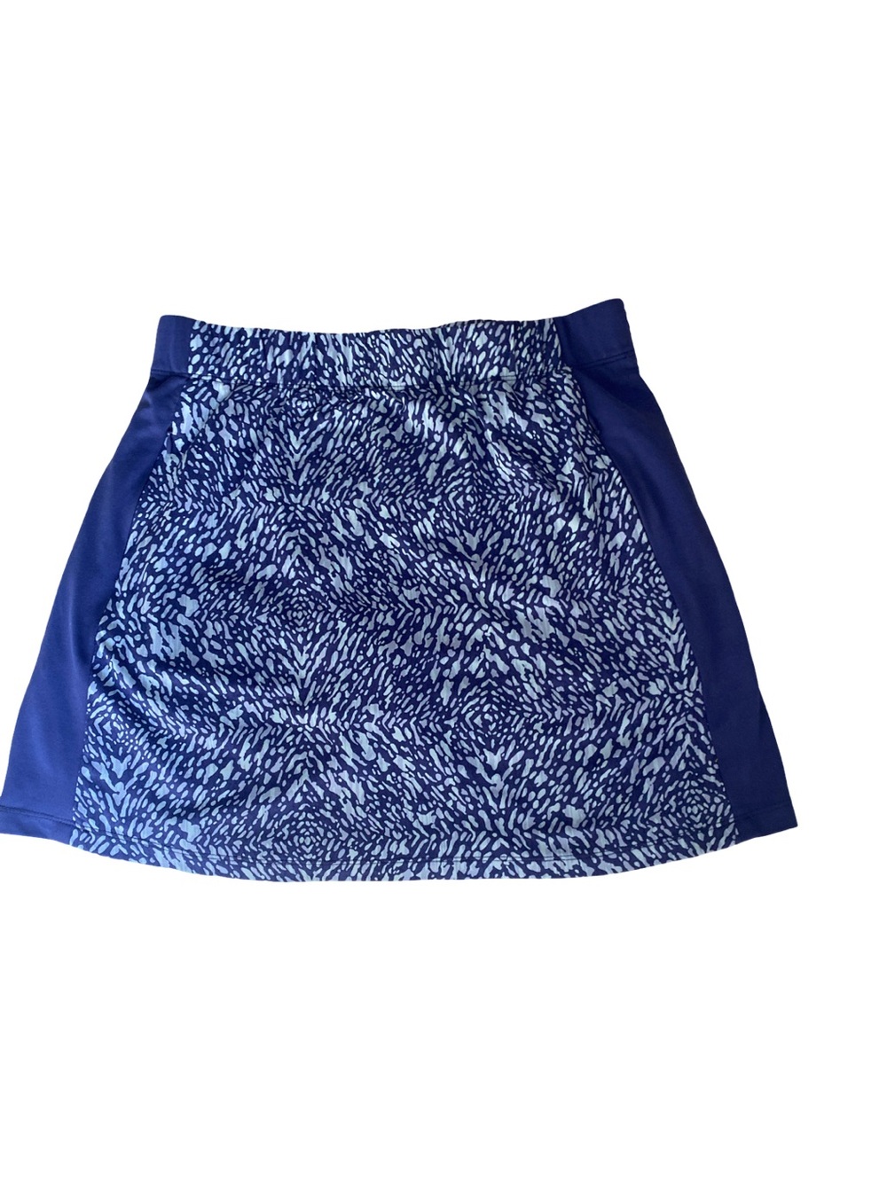 J. McLaughlin Navy and White Printed Skort